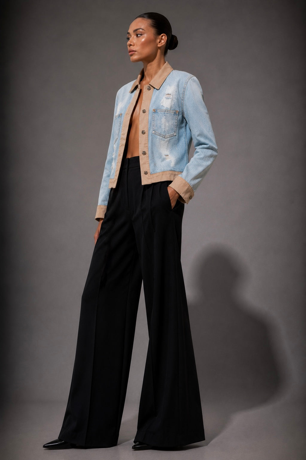 Dolce&Gabbana denim and suede Jacket