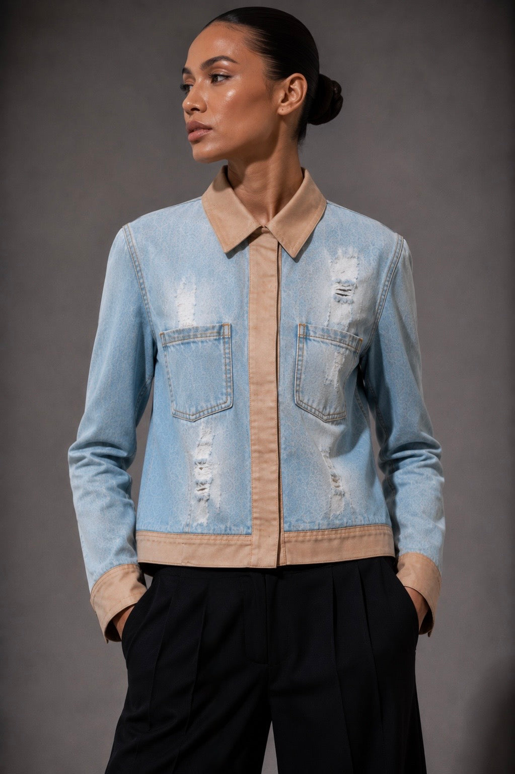 Dolce&Gabbana denim and suede Jacket