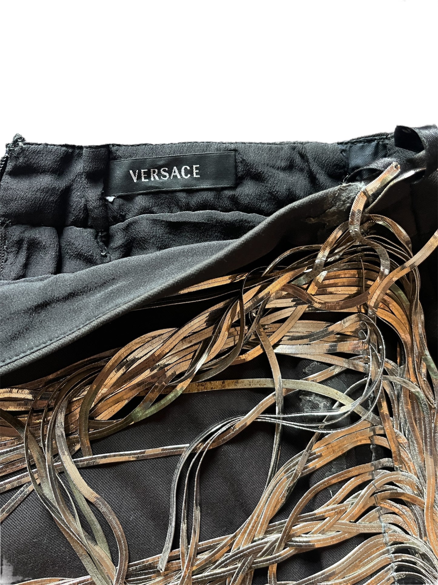 Versace Silver Strings Skirt